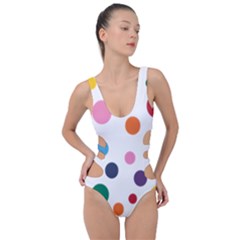 Polka Dot Side Cut Out Swimsuit by 8989