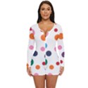 Polka Dot Long Sleeve Boyleg Swimsuit View1