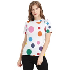 Polka Dot Women s Short Sleeve Rash Guard by 8989