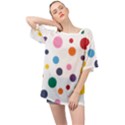 Polka Dot Oversized Chiffon Top View1