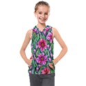 Cheerful And Cheery Blooms Kids  Sleeveless Hoodie View1