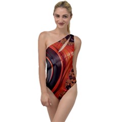 Fractal Background Pattern Texture Abstract Design To One Side Swimsuit by Ravend