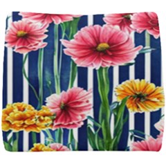 Charming And Cheerful Watercolor Flowers Seat Cushion by GardenOfOphir