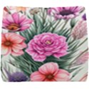 Color-infused Watercolor Flowers Seat Cushion View1