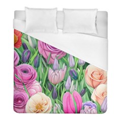 Classic Watercolor Flowers Duvet Cover (full/ Double Size) by GardenOfOphir