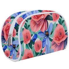 Classy Watercolor Flowers Make Up Case (large) by GardenOfOphir