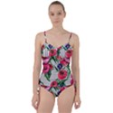 Cheerful Watercolor Flowers Sweetheart Tankini Set View1