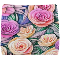 County Charm – Watercolor Flowers Botanical Seat Cushion by GardenOfOphir