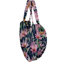 Choice And Creative Watercolor Flowers Giant Heart Shaped Tote View3