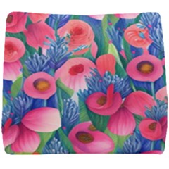 Celestial Watercolor Flowers Seat Cushion by GardenOfOphir