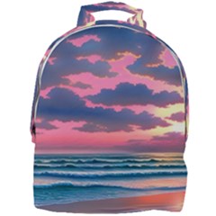 Sunset Over The Beach Mini Full Print Backpack by GardenOfOphir