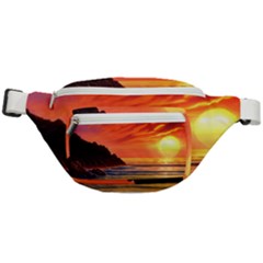 Reflecting Sunset Over Beach Fanny Pack by GardenOfOphir