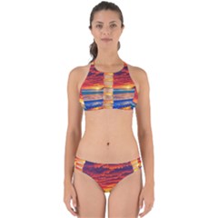 Sunset Over The Ocean Perfectly Cut Out Bikini Set by GardenOfOphir