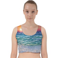 Nature s Beauty Velvet Racer Back Crop Top by GardenOfOphir