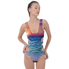 Nature s Beauty Side Cut Out Swimsuit by GardenOfOphir