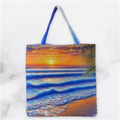 Summer Sunset Surf Grocery Tote Bag by GardenOfOphir