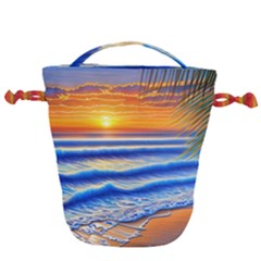 Summer Sunset Surf Drawstring Bucket Bag by GardenOfOphir