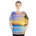 Sunrise At The Beach Batwing Chiffon Blouse View1