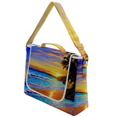 Sunrise At The Beach Box Up Messenger Bag by GardenOfOphir