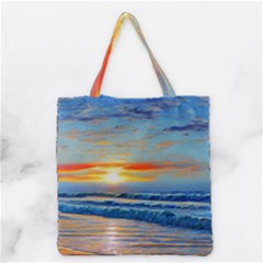 Reflecting On A Perfect Day Grocery Tote Bag by GardenOfOphir