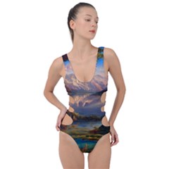 Summer Sunset Side Cut Out Swimsuit by GardenOfOphir