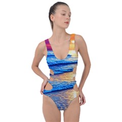 Ocean Sunset Side Cut Out Swimsuit by GardenOfOphir