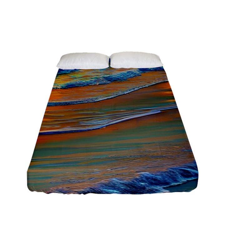 Modern Sunset Over The Ocean Fitted Sheet (Full/ Double Size)