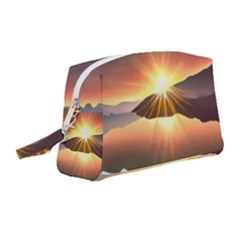 Majestic Lake Wristlet Pouch Bag (medium) by GardenOfOphir