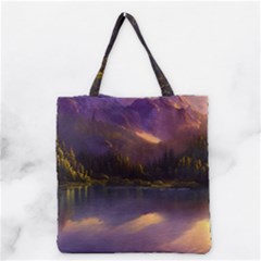 Colored Hues Sunset Grocery Tote Bag by GardenOfOphir