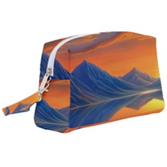 Glorious Sunset Wristlet Pouch Bag (large) by GardenOfOphir