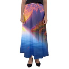 Immaculate Sunset Flared Maxi Skirt by GardenOfOphir