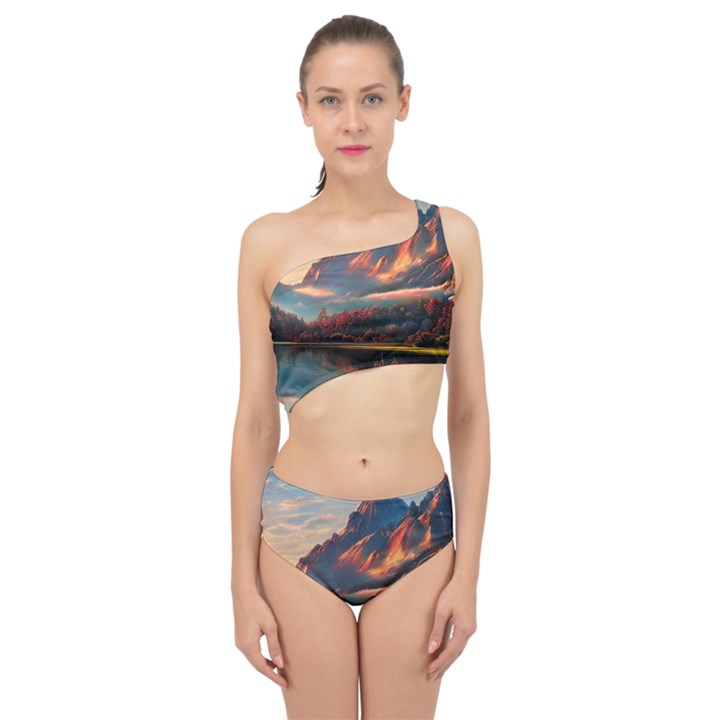 Opulent Sunset Spliced Up Two Piece Swimsuit