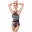 Opulent Sunset Cross Front Low Back Swimsuit View1