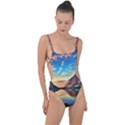 Portentous Sunset Tie Strap One Piece Swimsuit View1