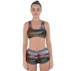 Summer Sunset Racerback Boyleg Bikini Set by GardenOfOphir