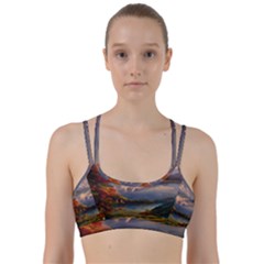 Summer Sunset Line Them Up Sports Bra by GardenOfOphir