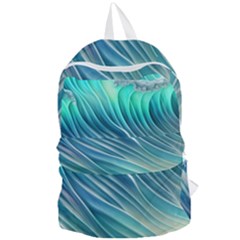 Pastel Ocean Waves Foldable Lightweight Backpack by GardenOfOphir