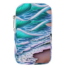 Shore Blue Ocean Waves Waist Pouch (small) by GardenOfOphir