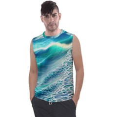 Pastel Beach Wave Men s Regular Tank Top by GardenOfOphir