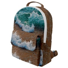 Abstract Waves Summertime On The Sea Flap Pocket Backpack (small) by GardenOfOphir