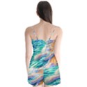 Waves At The Ocean s Edge Satin Pajamas Set View2