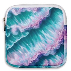 Summer Waves In Pink Iii Mini Square Pouch by GardenOfOphir