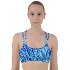 Nature Ocean Waves Line Them Up Sports Bra by GardenOfOphir