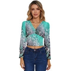 Dandelion Long Sleeve V-neck Top by artworkshop