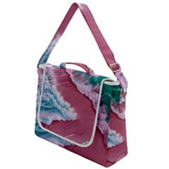 Ocean Waves In Pink Box Up Messenger Bag by GardenOfOphir