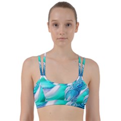 Pastel Simple Wave Line Them Up Sports Bra by GardenOfOphir