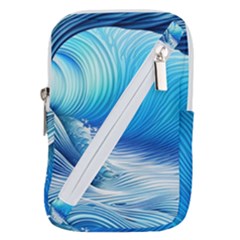 Nature s Beauty; Ocean Waves Belt Pouch Bag (large) by GardenOfOphir