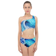 Blue Water Reflections Spliced Up Two Piece Swimsuit by GardenOfOphir