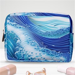 Water Waves Make Up Pouch (medium) by GardenOfOphir