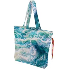 The Endless Sea Drawstring Tote Bag by GardenOfOphir